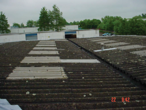 Asbestos roof