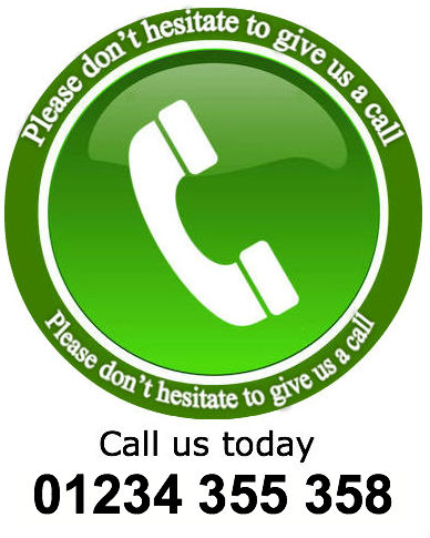 Call us today 01234 355 358